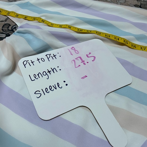 Buddy Love Babydoll Mini Dress Sz M Pastel Stripes Flowy Spring Easter Strapless - Picture 6 of 6